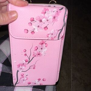 Floral Pink Crossbody Bag